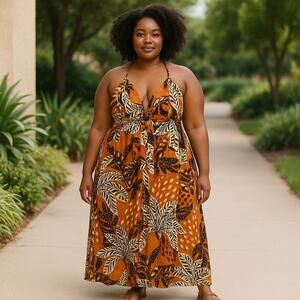 Sincerely Jules Brown and White Jumpsuit